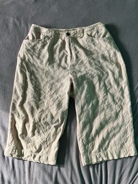 croft & barrow Beige Striped Casual Shorts